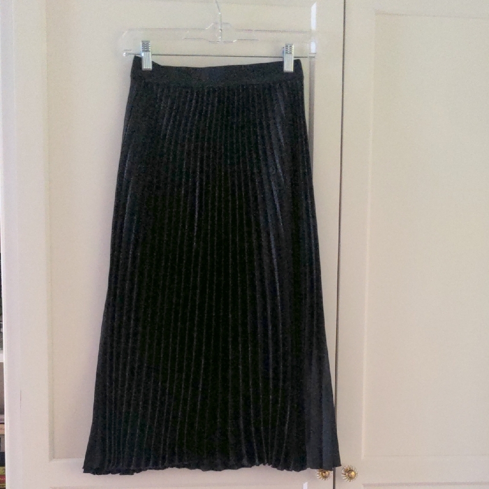 Elegant Black Pleated Skirt